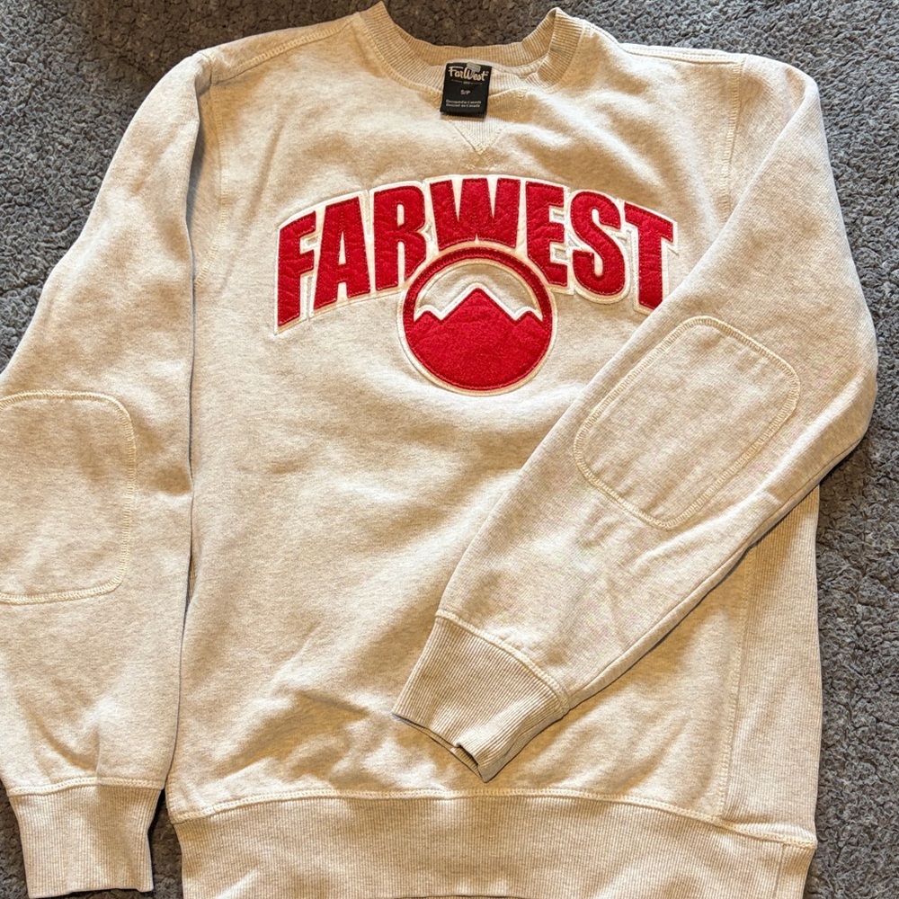 Men's Gray Sweater with Red Logo